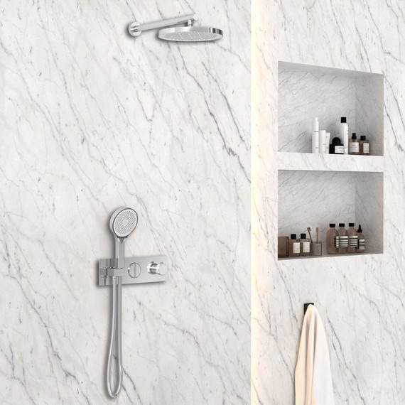 Душевая система для душа с термостатом Vincea VSFW-422T2CH фото 3