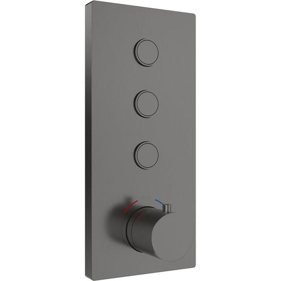 Душевая система для ванны с термостатом Vincea VSFW-431T1RGM, вороненая сталь - 4 Душевая система для ванны с термостатом Vincea VSFW-431T1RGM, вороненая сталь фото 4