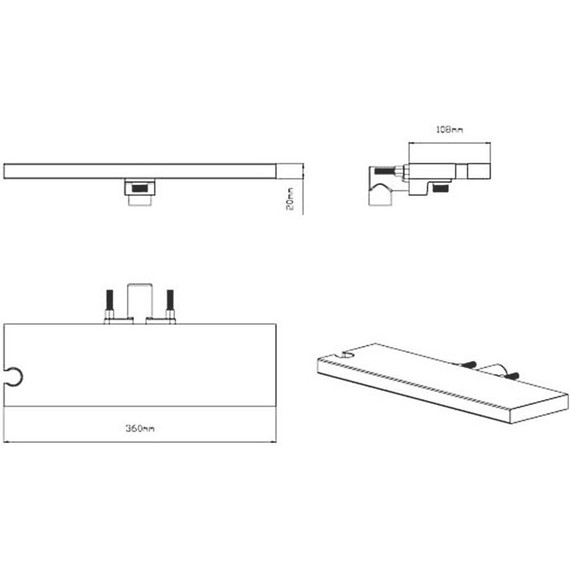 Душевая система для ванны с термостатом Vincea VSFW-431T1RMB, черный - 11 Душевая система для ванны с термостатом Vincea VSFW-431T1RMB, черный фото 11