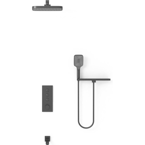 Душевая система для ванны с термостатом Vincea VSFW-431T1RMB, черный - 2 Душевая система для ванны с термостатом Vincea VSFW-431T1RMB, черный фото 2