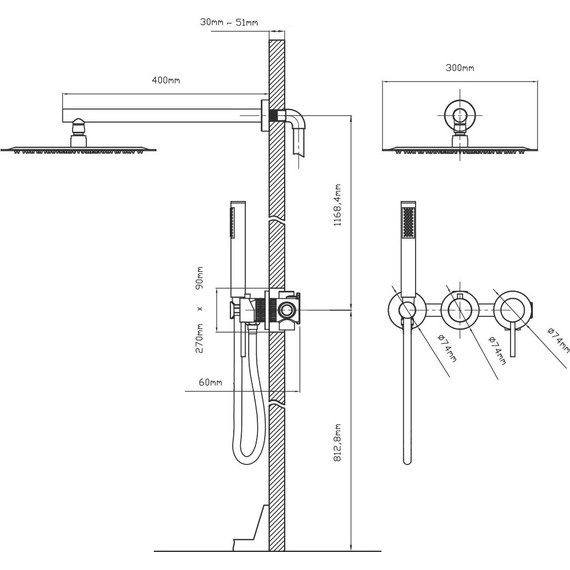 Душевая система для душа Vincea Groove VSFW-4G01MB, черный - 5 Душевая система для душа Vincea Groove VSFW-4G01MB, черный фото 5