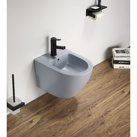 Биде подвесное CeramaLux В2342BDMHL, голубой - 2 Биде подвесное CeramaLux В2342BDMHL, голубой фото 2