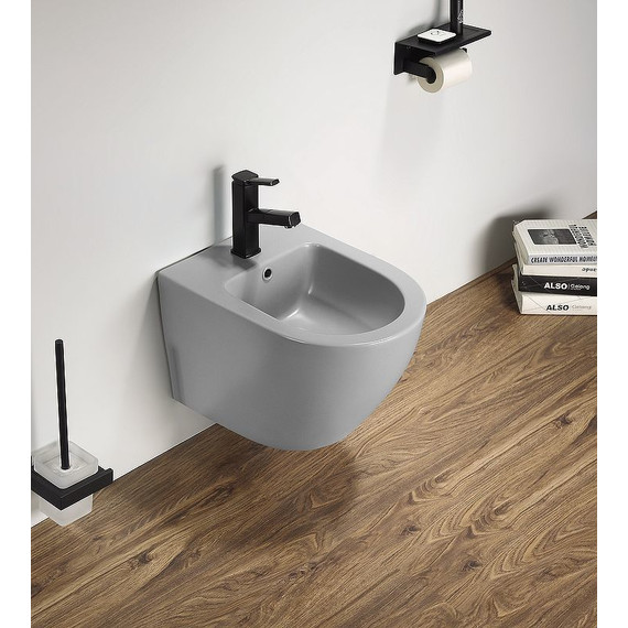 Биде подвесное CeramaLux В2342BDMH, светло-серый - 2 Биде подвесное CeramaLux В2342BDMH, светло-серый фото 2