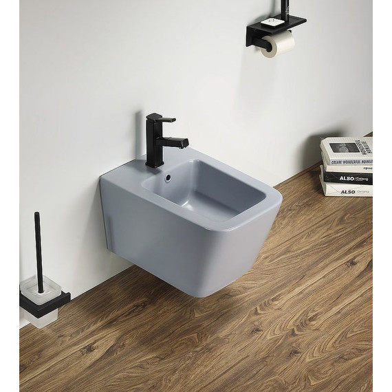 Биде подвесное CeramaLux 5370MHL, голубой матовый - 2 Биде подвесное CeramaLux 5370MHL, голубой матовый фото 2