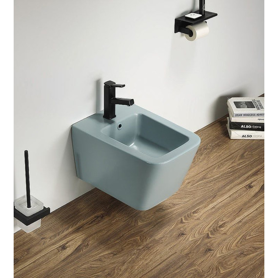 Биде подвесное CeramaLux 5370MLG, зеленый матовый - 2 Биде подвесное CeramaLux 5370MLG, зеленый матовый фото 2