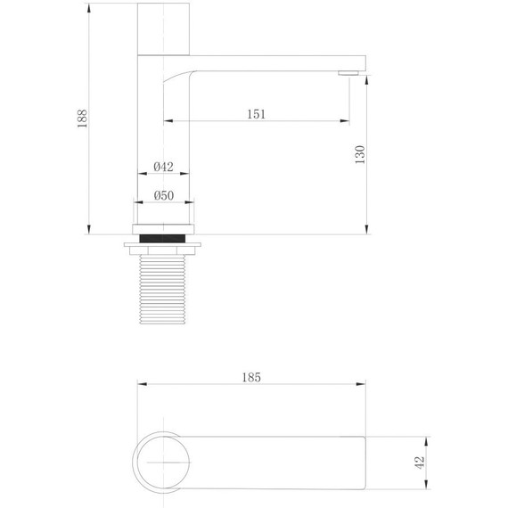 Смеситель для раковины Abber Rund AF8710B, черный матовый, Цвет производителя: чёрный - 3 Смеситель для раковины Abber Rund AF8710B, черный матовый, Цвет производителя: чёрный фото 3