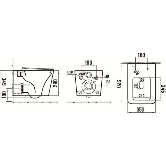 Унитаз подвесной CeramaLux Rimless NS5170MB с крышкой микролифт, черный матовый, Цвет производителя: чёрный - 2 Унитаз подвесной CeramaLux Rimless NS5170MB с крышкой микролифт, черный матовый, Цвет производителя: чёрный фото 2