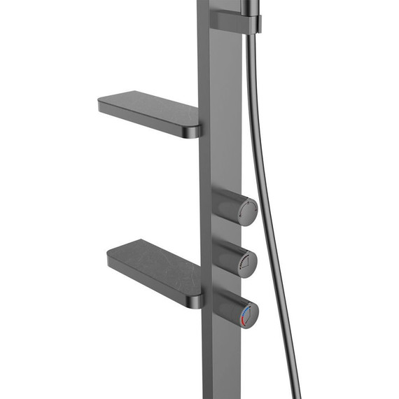 Душевая стойка Vincea Inspire VSFS-3I11GM, вороненая сталь фото 6