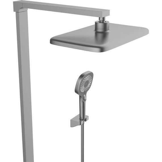 Душевая стойка с термостатом Vincea Inspire VSFS-3I13TGM, вороненая сталь фото 6