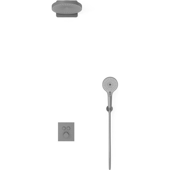 Душевая система для душа с термостатом Vincea Inspire VSFW-3I21T1GM, вороненая сталь фото 5