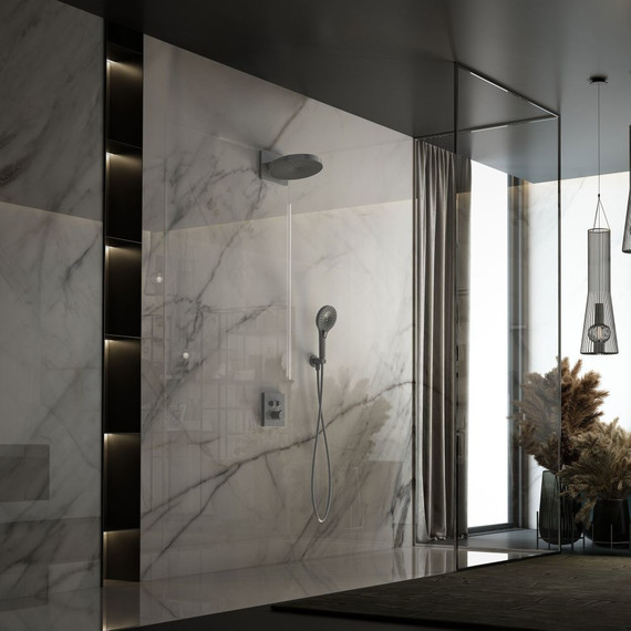 Душевая система для душа с термостатом Vincea Inspire VSFW-3I21T1GM, вороненая сталь фото 2