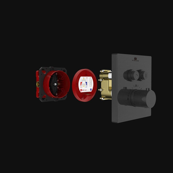 Душевая система для ванны с термостатом Vincea Inspire VSFW-3I21T1RMB, черный - 9 Душевая система для ванны с термостатом Vincea Inspire VSFW-3I21T1RMB, черный фото 9