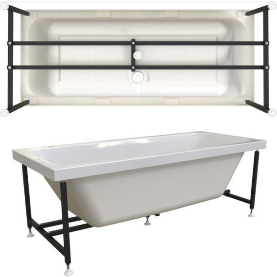 Ванна акриловая Радомир Патрисия 170x70 см (в комплекте каркас и сифон), Размер - мм: 1700х700 фото 5