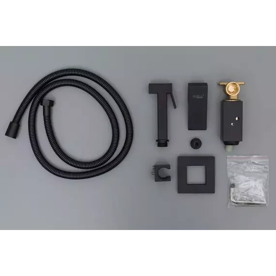 Набор для гигиенического душа Haiba HB5512-7, чёрный матовый - 2 Набор для гигиенического душа Haiba HB5512-7, чёрный матовый фото 2