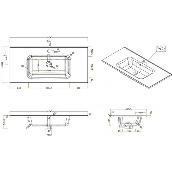 Тумба напольная с раковиной BelBagno KRAFT-1000-2C-PIA-RT 100 см, Rovere Tabacco (раковина BB1000ETL) фото 9