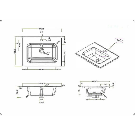 Тумба напольная с раковиной BelBagno KRAFT-600-2C-PIA-RT 60 см, Rovere Tabacco (раковина BB600ETL) фото 6