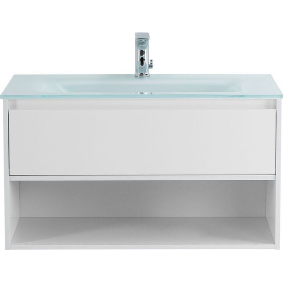 Тумба подвесная с раковиной BelBagno KRAFT-800-1C-SO-BO 80 см, Bianco Opaco фото 