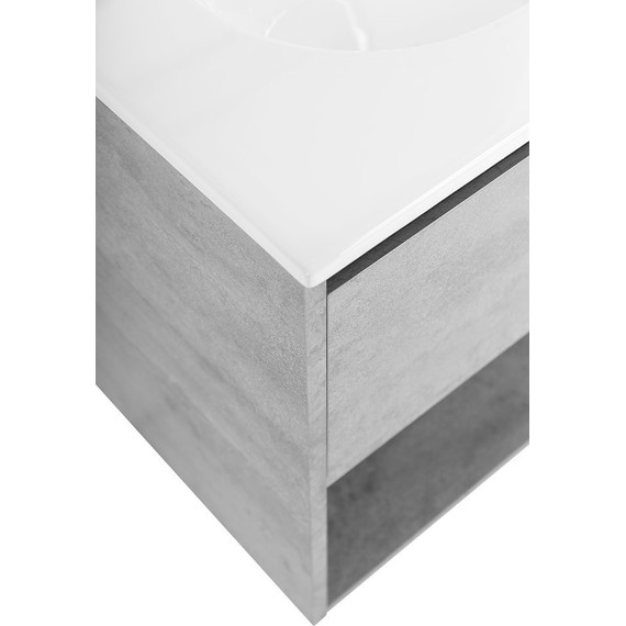 Тумба подвесная с раковиной BelBagno KRAFT-800-1C-SO-CG 80 см, Cemento Grigio фото 5