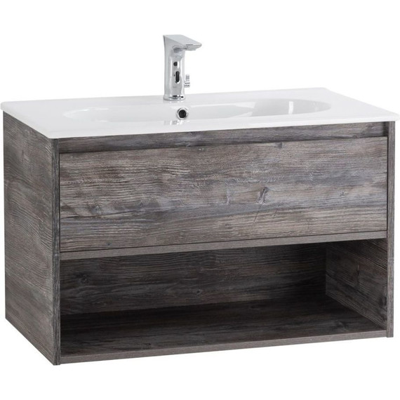 Тумба подвесная с раковиной BelBagno KRAFT-800-1C-SO-PP 80 см, Pino Pasadena - 2 Тумба подвесная с раковиной BelBagno KRAFT-800-1C-SO-PP 80 см, Pino Pasadena фото 2