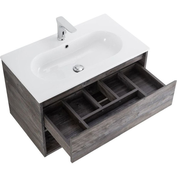 Тумба подвесная с раковиной BelBagno KRAFT-800-1C-SO-PP 80 см, Pino Pasadena - 3 Тумба подвесная с раковиной BelBagno KRAFT-800-1C-SO-PP 80 см, Pino Pasadena фото 3