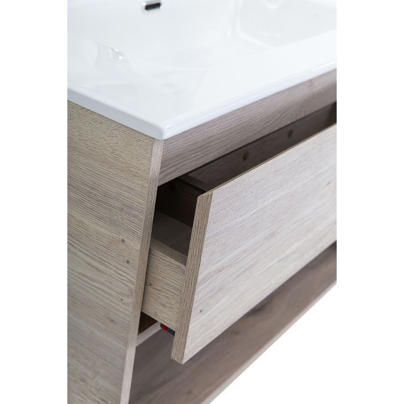 Тумба подвесная с раковиной BelBagno KRAFT-800-1C-SO-RGB 80 см, Rovere Galifax Bianco фото 7