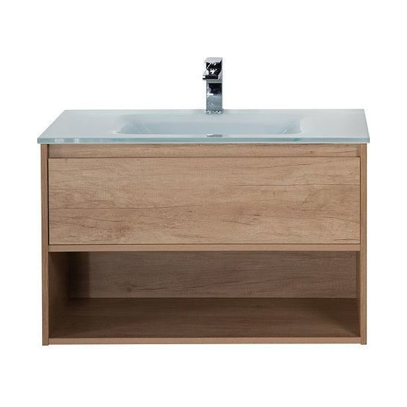 Тумба подвесная с раковиной BelBagno KRAFT-800-1C-SO-RNN 80 см, Rovere Nebrasca Nature фото 