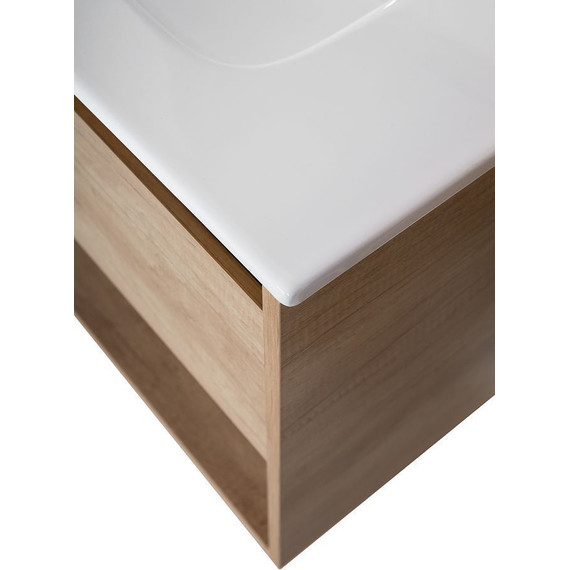 Тумба подвесная с раковиной BelBagno KRAFT-800-1C-SO-RNN 80 см, Rovere Nebrasca Nature фото 13