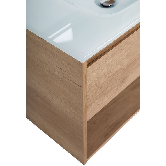 Тумба подвесная с раковиной BelBagno KRAFT-800-1C-SO-RNN 80 см, Rovere Nebrasca Nature фото 5