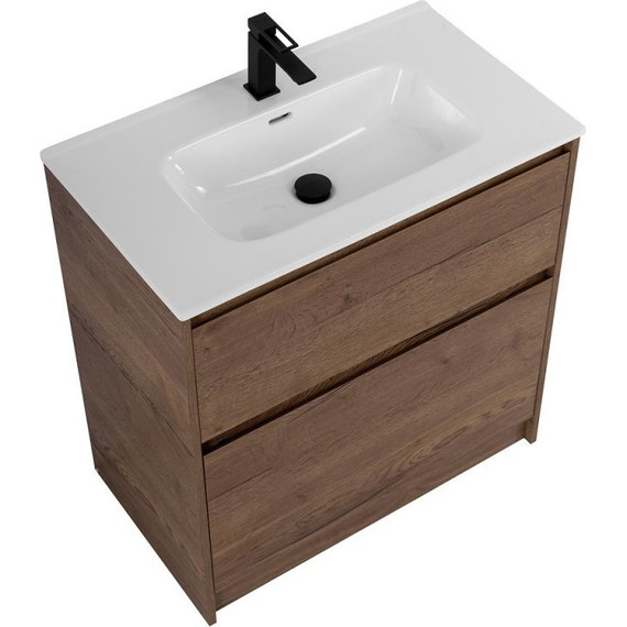 Тумба напольная с раковиной BelBagno KRAFT-800-2C-PIA-RT 80 см, Rovere Tabacco (раковина BB800ETL) фото 6