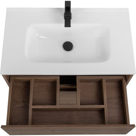 Тумба напольная с раковиной BelBagno KRAFT-800-2C-PIA-RT 80 см, Rovere Tabacco (раковина BB810/465-LV-VTR-BL) фото 5