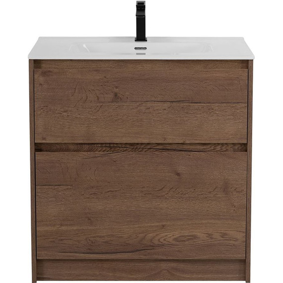 Тумба напольная с раковиной BelBagno KRAFT-800-2C-PIA-RT 80 см, Rovere Tabacco (раковина BB800ETL) фото 