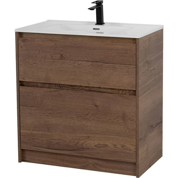 Тумба напольная с раковиной BelBagno KRAFT-800-2C-PIA-RT 80 см, Rovere Tabacco (раковина BB800ETL) фото 2