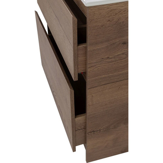Тумба напольная с раковиной BelBagno KRAFT-800-2C-PIA-RT 80 см, Rovere Tabacco (раковина BB810/465-LV-VTR-BL) фото 4