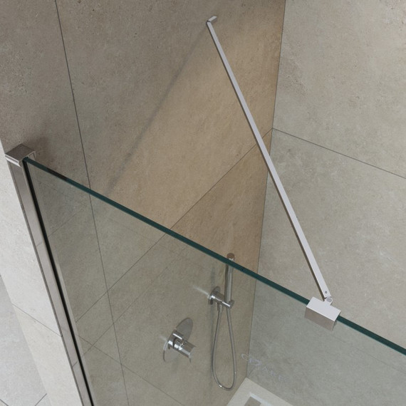 Душевая перегородка Cezares Liberta L-1-TB 130 см (стекло 8 мм), хром/прозрачное фото 5