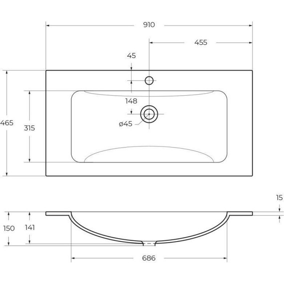 Тумба подвесная с раковиной BelBagno KRAFT-900-1C-SO-BO 90 см, Bianco Opaco (раковина BB910/465-LV-VTR-BL) фото 9