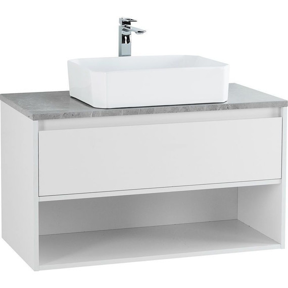 Тумба подвесная со столешницей BelBagno Kraft 100 см KRAFT-1000-1C-SO-BO+KEP-100-MGL фото 2