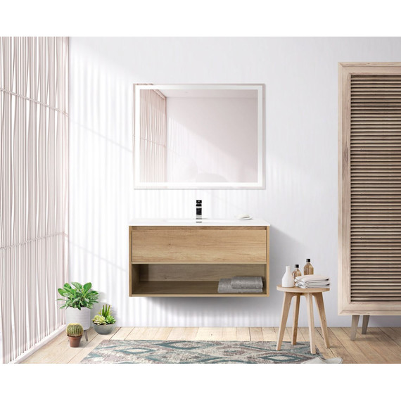 Тумба подвесная с раковиной BelBagno KRAFT-1000-1C-SO-RNN 100 см, Rovere Nebrasca Nature (раковина BB1000ETL) - 2 Тумба подвесная с раковиной BelBagno KRAFT-1000-1C-SO-RNN 100 см, Rovere Nebrasca Nature (раковина BB1000ETL) фото 2