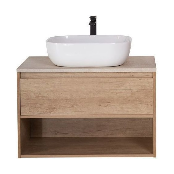 Тумба подвесная со столешницей BelBagno Kraft 100 см KRAFT-1000-1C-SO-RNN+KEP-100-MCO фото 