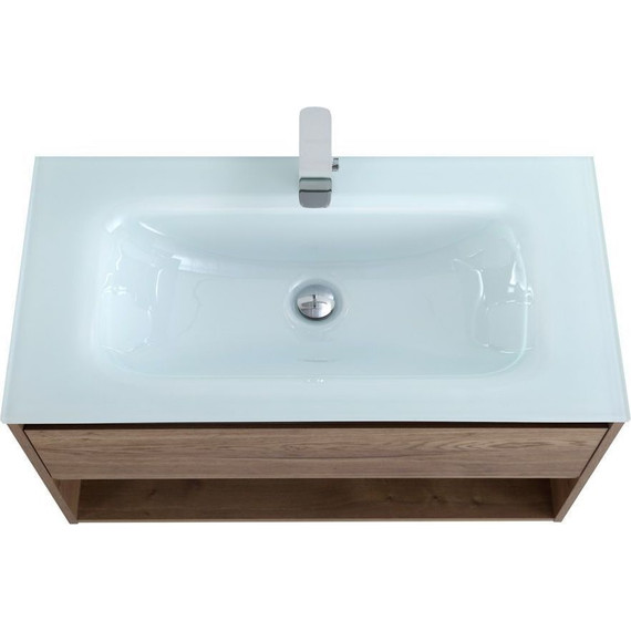 Тумба подвесная с раковиной BelBagno KRAFT-1000-1C-SO-RT 100 см, Rovere Tabacco (раковина BB1010/465-LV-VTR-BL) фото 4