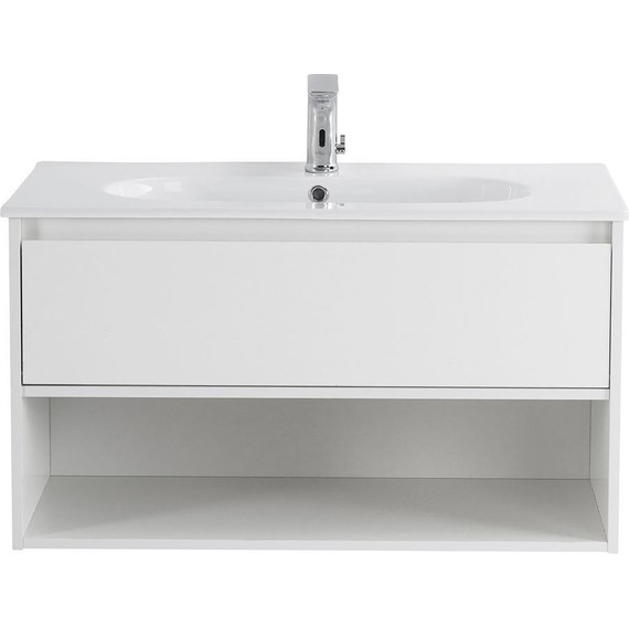 Тумба подвесная с раковиной BelBagno KRAFT-900-1C-SO-BO 90 см, Bianco Opaco (раковина BB900ETL) фото 