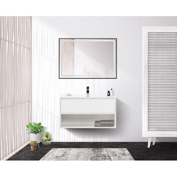 Тумба подвесная с раковиной BelBagno KRAFT-900-1C-SO-BO 90 см, Bianco Opaco (раковина BB900ETL) фото 2