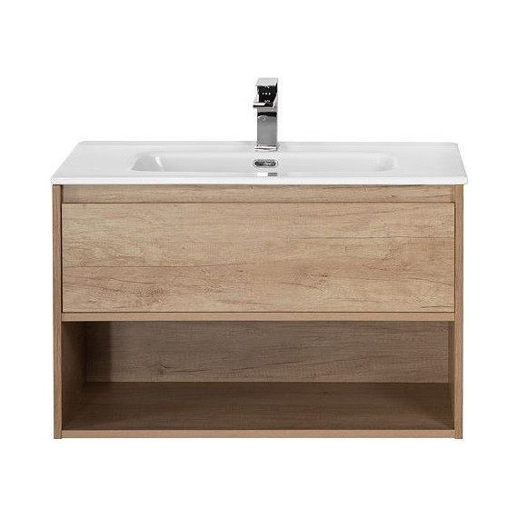 Тумба подвесная с раковиной BelBagno KRAFT-900-1C-SO-RNN 90 см, Rovere Nebrasca Nature (раковина BB900ETL) фото 