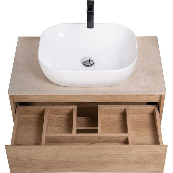 Тумба подвесная со столешницей BelBagno Kraft 90 см KRAFT-900-1C-SO-RNN+KEP-90-MCO фото 4