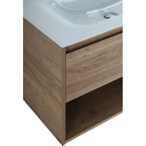 Тумба подвесная с раковиной BelBagno KRAFT-900-1C-SO-RT 90 см, Rovere Tabacco (раковина BB910/465-LV-VTR-BL) фото 7