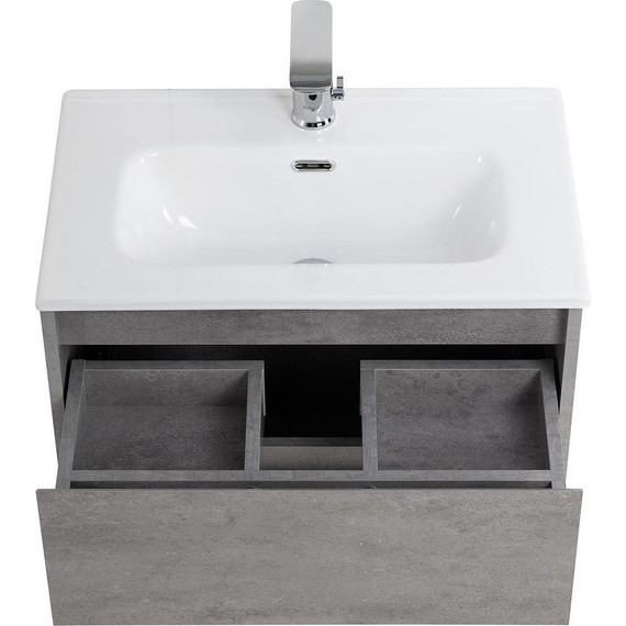 Тумба подвесная с раковиной BelBagno KRAFT 39-500/390-2C-SO-CG 50 см, Cemento Grigio фото 4