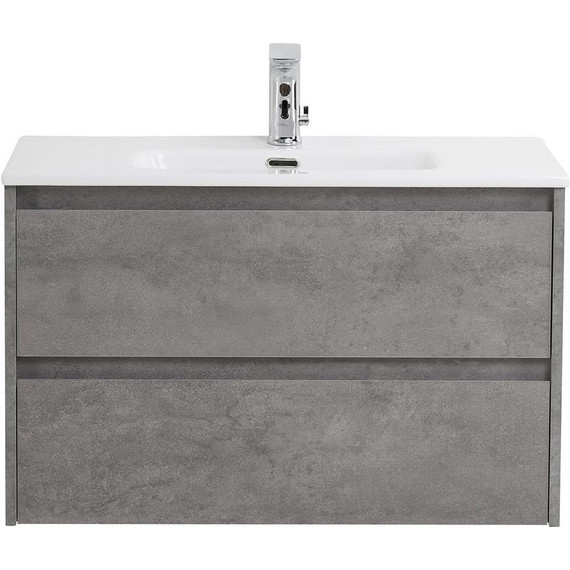Тумба подвесная с раковиной BelBagno KRAFT 39-800/390-2C-SO-CG 80 см, Cemento Grigio фото 