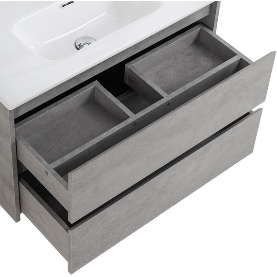 Тумба подвесная с раковиной BelBagno KRAFT 39-800/390-2C-SO-CG 80 см, Cemento Grigio фото 8