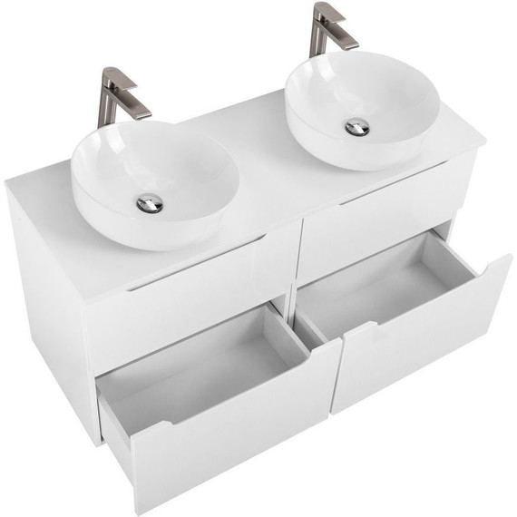 Тумба подвесная со столешницей BelBagno Etna 120 см ETNA-H60-600-2C-SO-BL-P+EK-120-2-BL, Цвет фасада: Bianco Lucido - 5 Тумба подвесная со столешницей BelBagno Etna 120 см ETNA-H60-600-2C-SO-BL-P+EK-120-2-BL, Цвет фасада: Bianco Lucido фото 5