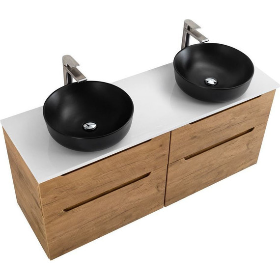 Тумба подвесная со столешницей BelBagno Etna 120 см ETNA-H60-600-2C-SO-RN-P+EK-120-2-BL, Цвет фасада: Rovere Nature фото 8