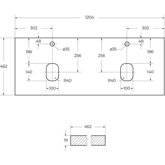 Тумба подвесная со столешницей BelBagno Etna 120 см ETNA-H60-600-2C-SO-RW-P+EK-120-2-BL, Цвет фасада: Rovere Moro - 13 Тумба подвесная со столешницей BelBagno Etna 120 см ETNA-H60-600-2C-SO-RW-P+EK-120-2-BL, Цвет фасада: Rovere Moro фото 13